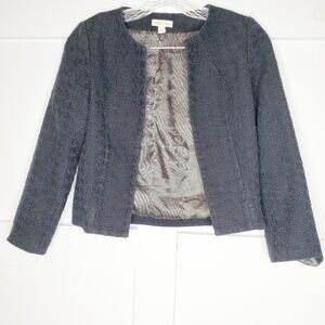 Silence and Noise UO Black Crop Open Blazer